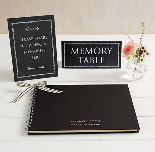 Memorial Service Guest Book - Table Set UP