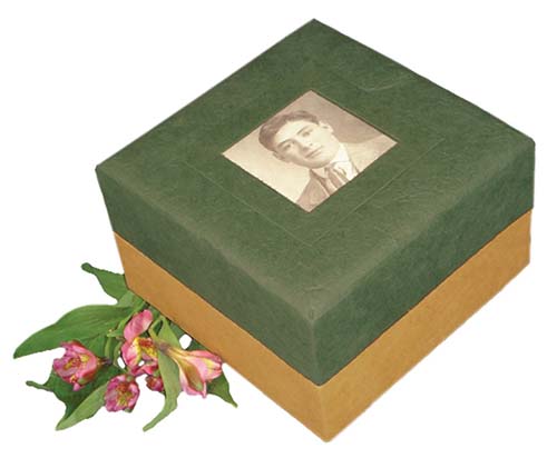 biodegradable memorial picture frame urn