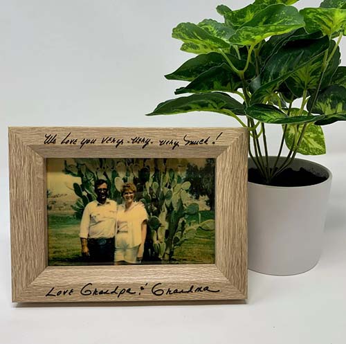 photo memorials - photo frame custom handwritten