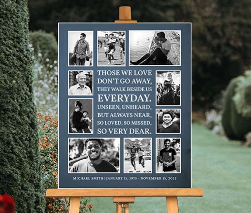 photo memorials - those we love funeral poster