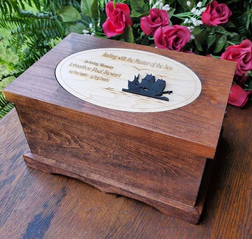 custom master sea wooden urn