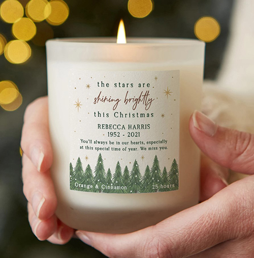 Christmas Memorial Candle