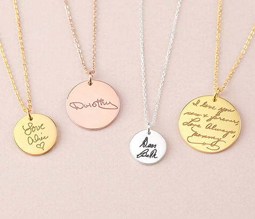 Personalized Memorial Note Necklace