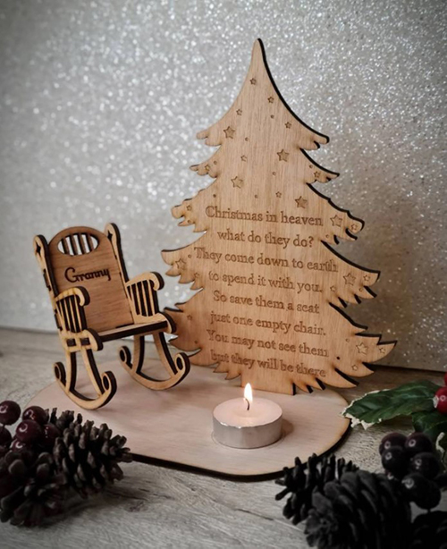 Rocking Chair Christmas Memorial Display