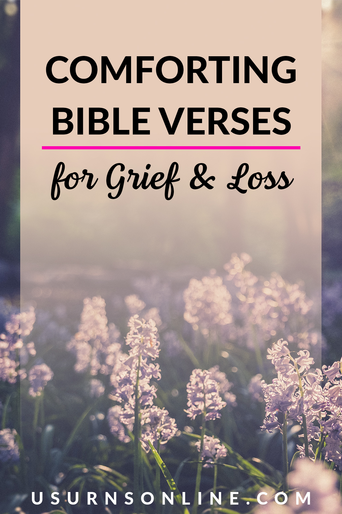 comforting scripture for grief - pin it image