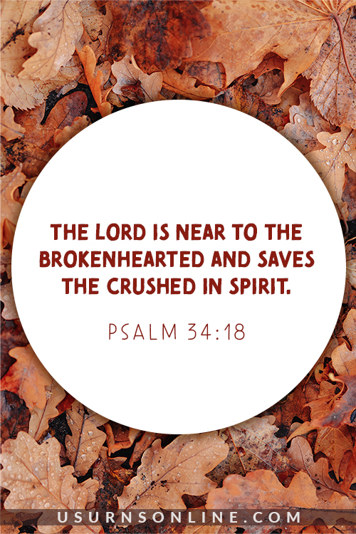 comforting bible verses: The Lord is near – Psalm 34:18