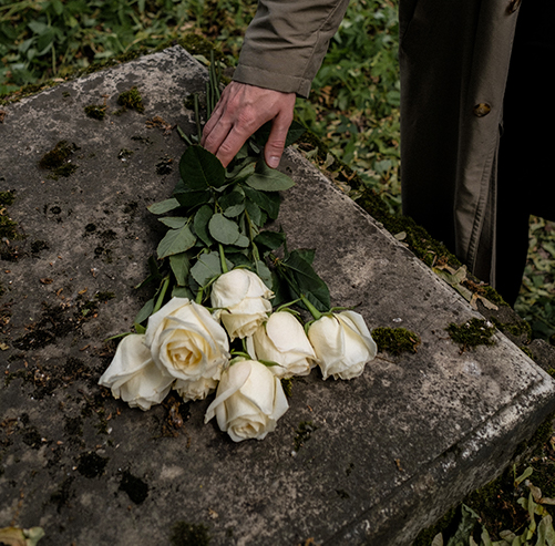 throwing flowers