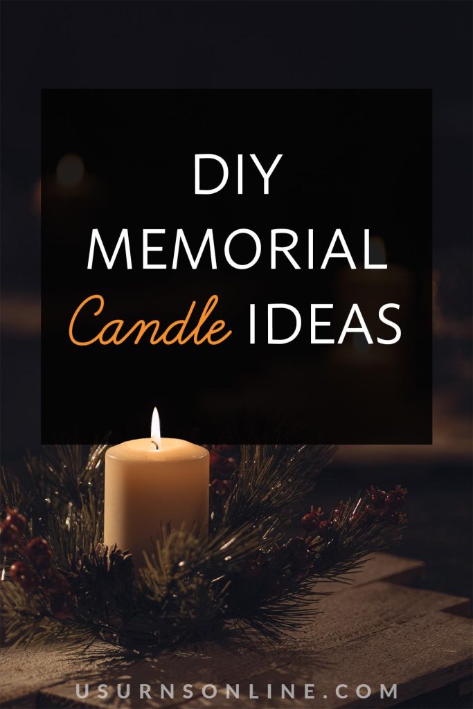 DIY memorial candle ideas - pin it image