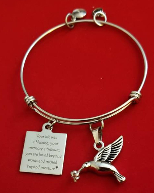 Silver Hummingbird Charm Bracelet