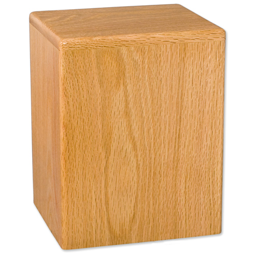 Oak wood urn