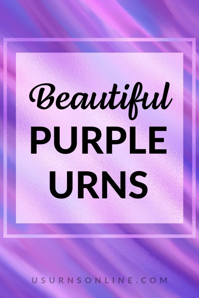 Purple cremation urns - pin it images