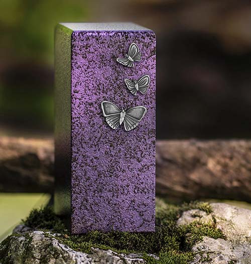 purple pewter butterfly cremation urn