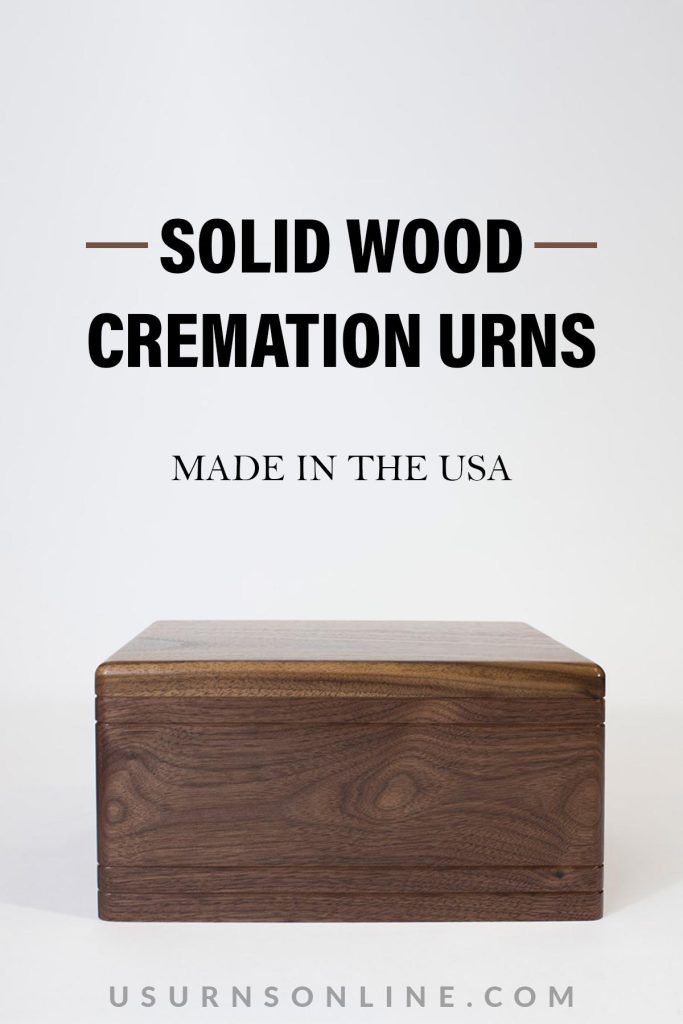 solid wood cremation urns - pin it image