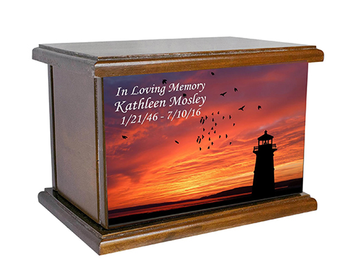 Personalized Lighthouse Sunset Urn