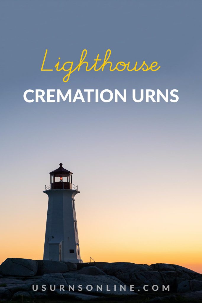 lighthouse cremation urns - pin it image