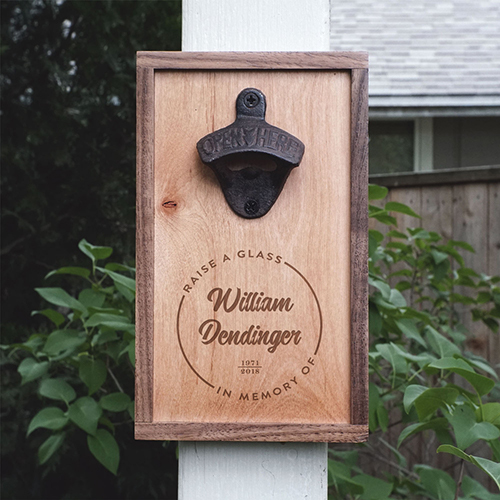 Raise a Glass Memorial Bottle Opener