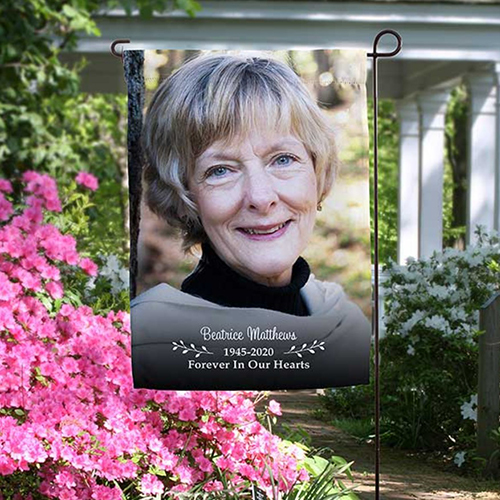 gifts for someone who lost a parent - Photo Memorial Garden Flag