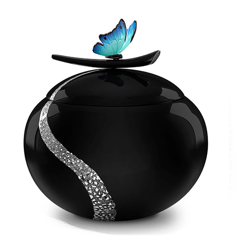 Beautiful Blue Butterfly Cremation Keepsake Urn