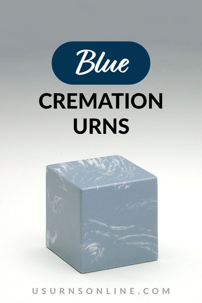 blue cremation urns- feature image