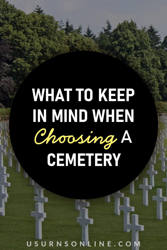 choosing a cemetery - pin it image