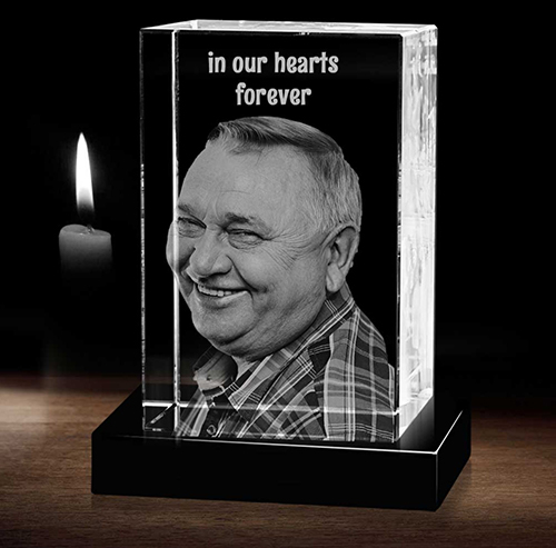 3D Memorial Glass Portrait