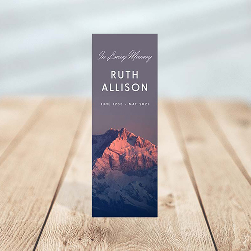 Custom Memorial Bookmark