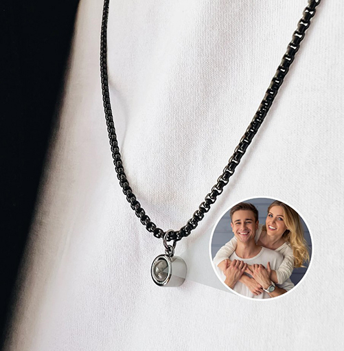 Photo Projection Memorial Necklace