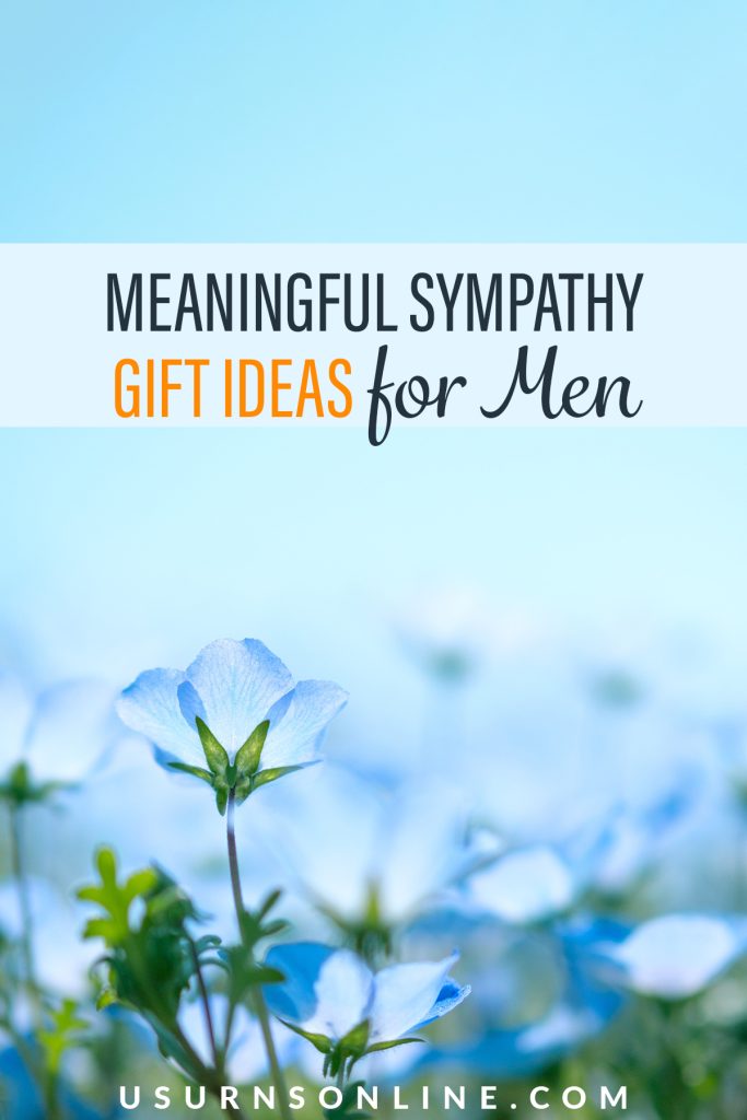 sympathy gifts for men - pin it image