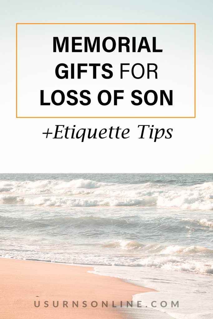 memorial gifts for loss of son - pin it image