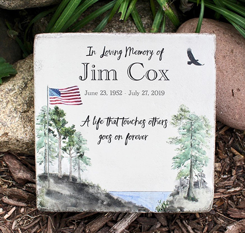A Life That Touches Others Goes On Forever Personalized Memorial Stone