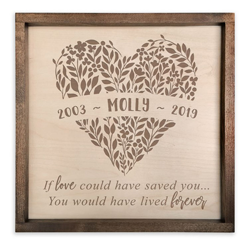 If Love Could Have Saved You Floral Memorial Plaque