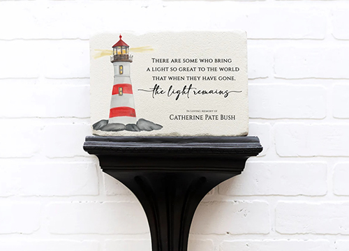Personalized Lighthouse Memorial Stone