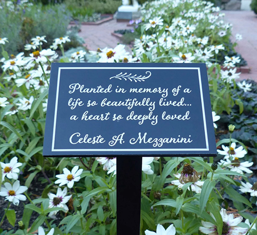 Planted in Memory Metal Garden Plaque
