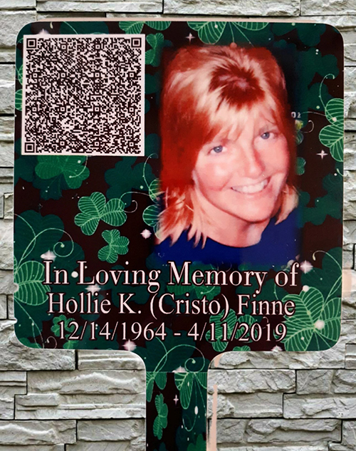 QR Code Photo Memorial Plaque