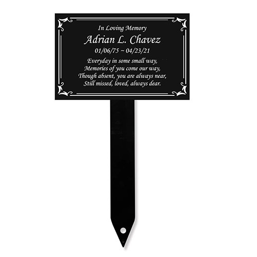 Sturdy Outdoor Remembrance Plaque with Stake