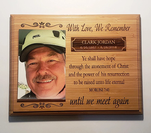With Love, We Remember Engraved Photo Plaque