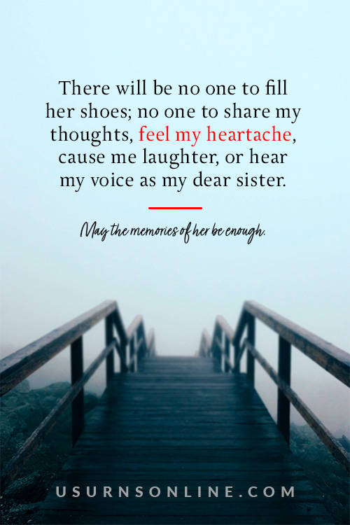 heartache quotes for loss of sister
