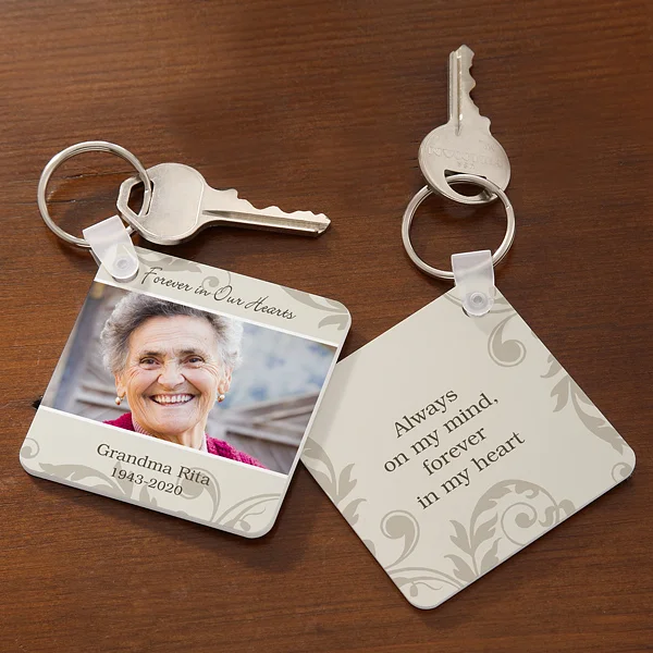personalized memorial keychain -
