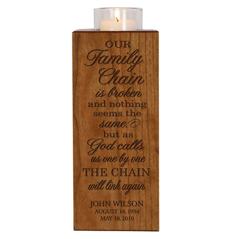 Engraved Wooden Tealight Urn