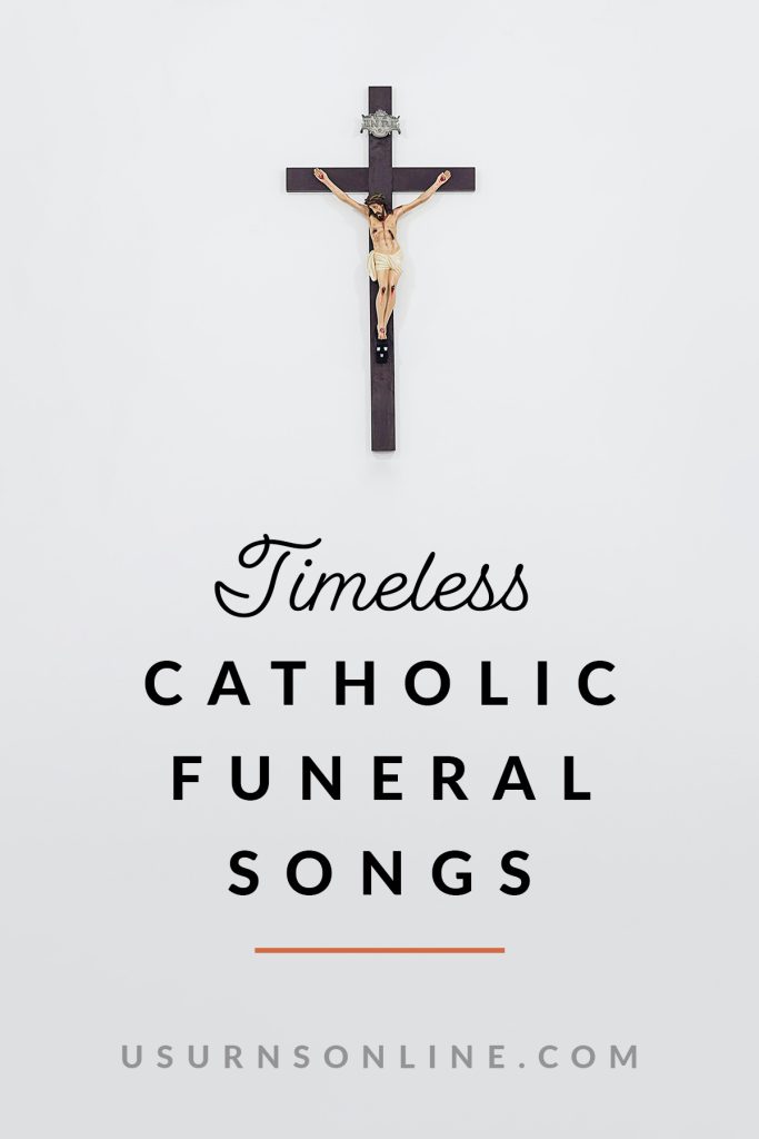 catholic funeral songs - pin it image