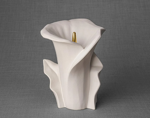 Calla Flower White Urn