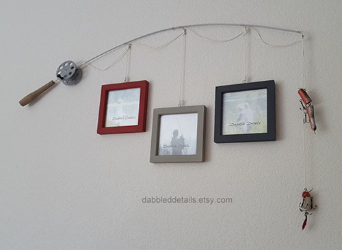 fishing pole memorial frame