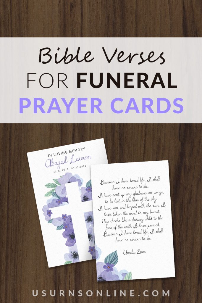 bible verses for funeral prayer cards - pin it image