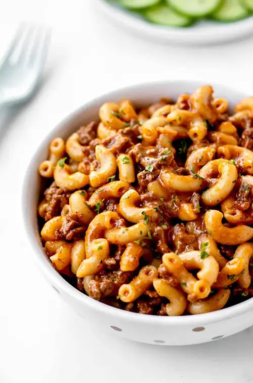 Beef Pasta Hamburger Helper - best comfort foods for grief