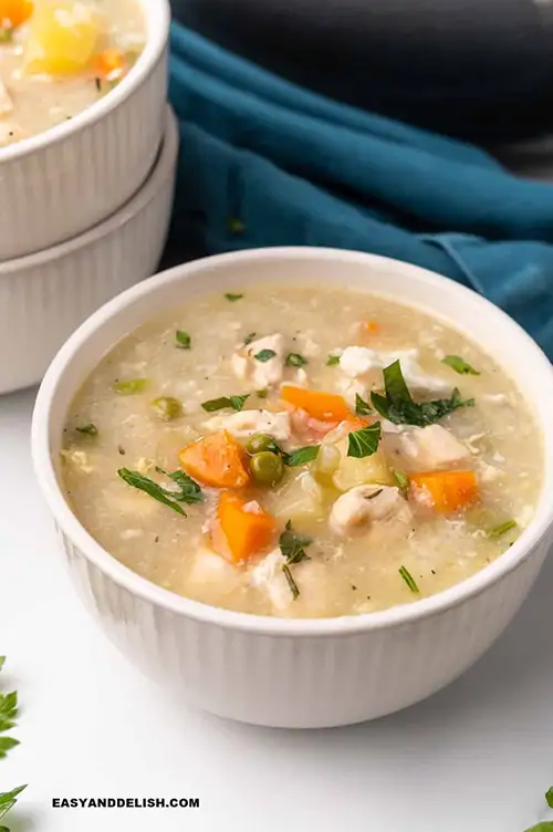 Chicken & Rice Soup - best comfort foods for grief