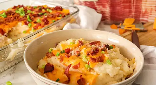 Loaded Mashed Potato Casserole - best comfort foods for grief