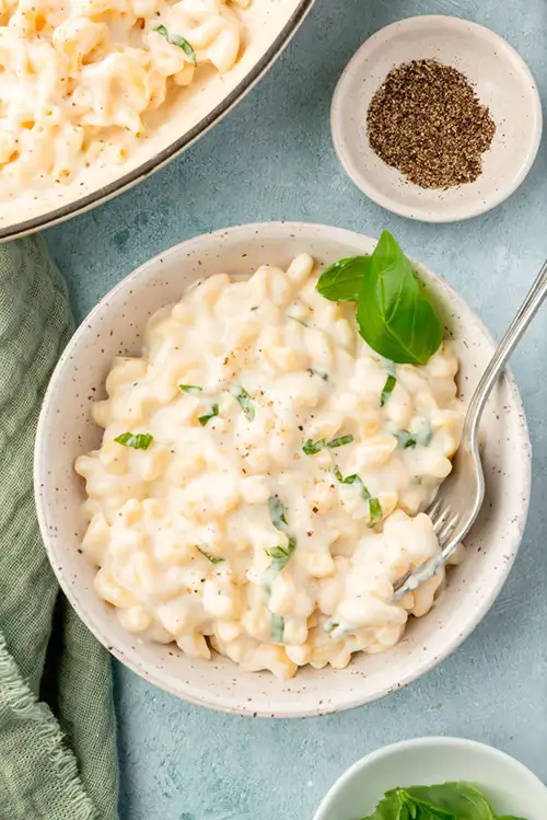 Mozzarella Mac and Cheese (Gluten Free) - best comfort foods for grief