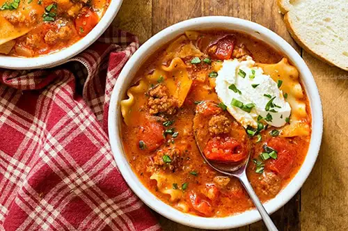 One Pot Lasagna Soup