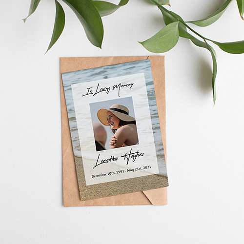 Oceanfront Funeral Program Template - poems for funeral programs