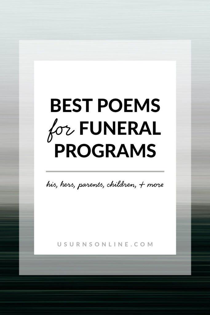 poems for funeral programs - pin it image